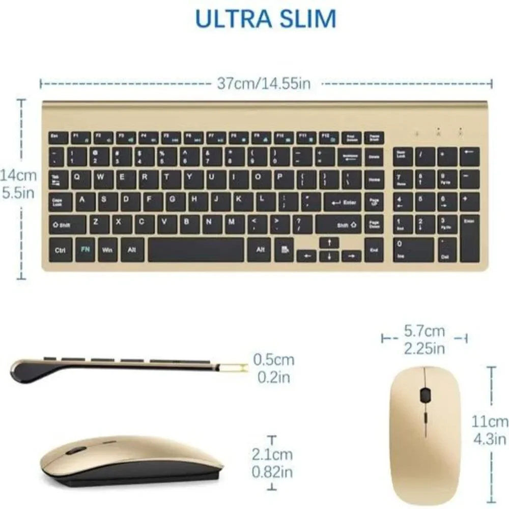KM9000 Gold Black Keyboard Mouse Combo